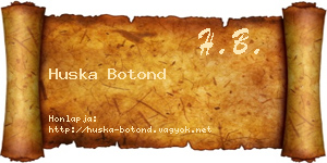 Huska Botond névjegykártya